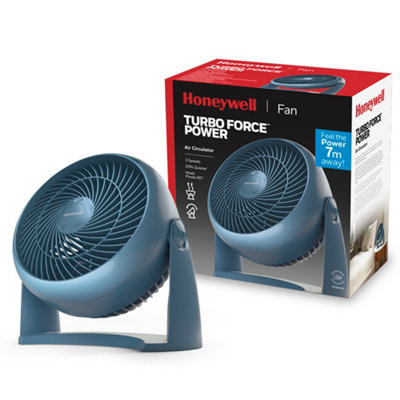 Honeywell Turbo Force Table Air Circulator Fan – 3-Speed, 7.2in Blade, Quiet