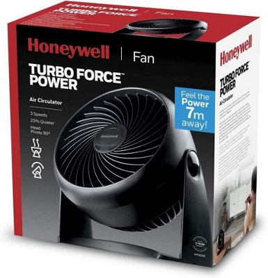 Honeywell Turbo Force 30W 3 Speed 10-Inch Floor Fan Black - HT900E - 7