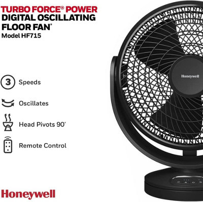 Honeywell Turbo Force Digital Oscillating Floor Fan - 4