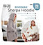 Hoodie Blanket Reversible Oversized Ultra Plush Sherpa Giant Hooded Sweatshirt - Light Grey