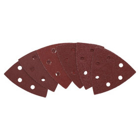Hook And Loop Delta Sanding Pads Discs 93mm Triangular Mixed Grit 6 Pack