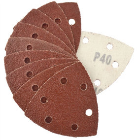 Hook And Loop Sanding Abrasive Discs Pads 90mm Triangular Disc 50 PK 40 Grit