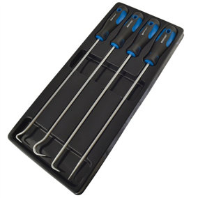 Hook and pick set removal tool extra long total length 380mm 4pc