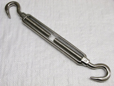 HOOK HOOK TURNBUCKLE STAINLESS STEEL M4 (OPEN BODY WIRE ROPE RIGGING SCREW)