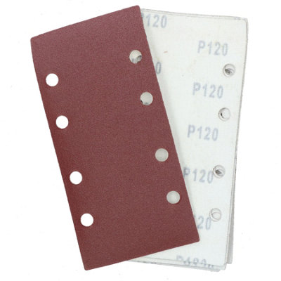 Hook/Loop 1/3 Sheet Sanding Sander Sandpaper Pads 10 Pack 120 Grit