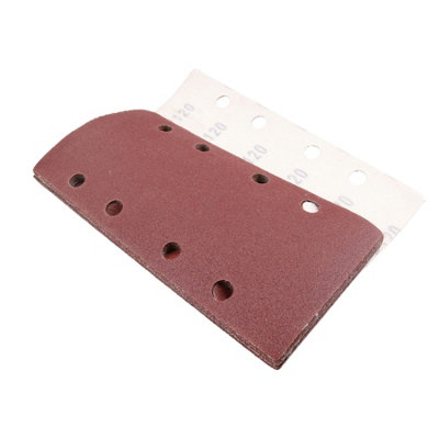 Hook/Loop 1/3 Sheet Sanding Sander Sandpaper Pads 20 Pack 120 Grit