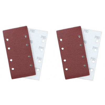 Hook/Loop 1/3 Sheet Sanding Sander Sandpaper Pads 20 Pack 80 Grit | DIY ...