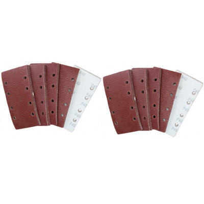 Hook + Loop 1/3 Sheet Sanding Sander Sandpaper Pads 40 Grit Coarse 100 ...