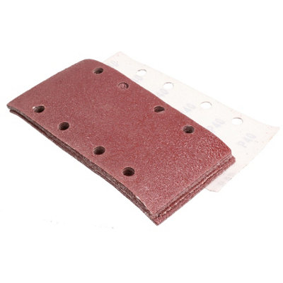 Hook/Loop 1/3 Sheet Sanding Sander Sandpaper Pads 50 Pack 40 Grit