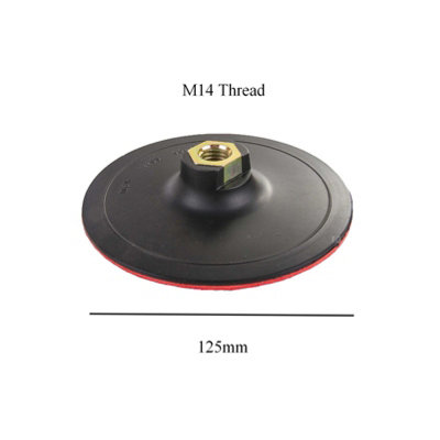 Hook & Loop 125mm Rubber Backing Pad for Angle Grinder Sander Polisher ...