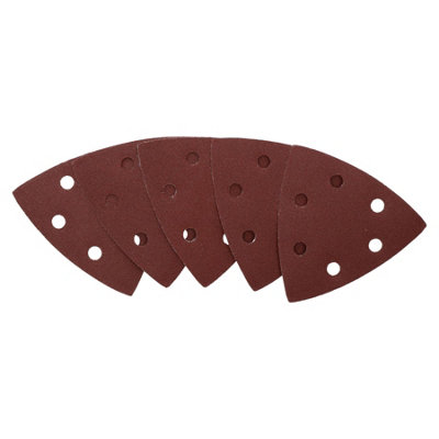 Hook Loop Delta Sanding Abrasive Discs Pads 93mm Triangle 120 Grit Fine 5pc