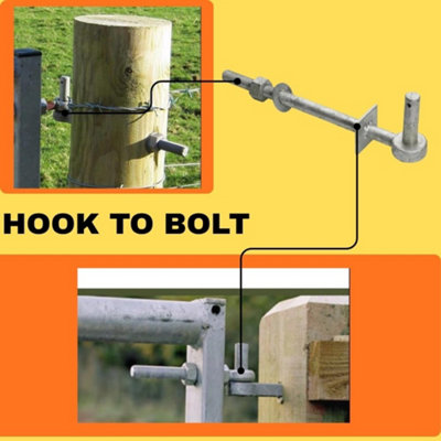 Hook To Bolt With Welded Washer Plate 16 Inch For Field Gate Hanging ...