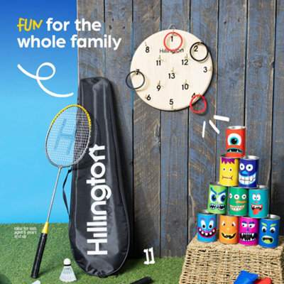 Hoopla Ring Toss Game - Outdoor Wooden Quoits Garden Game for Kids and Teenagers - 5