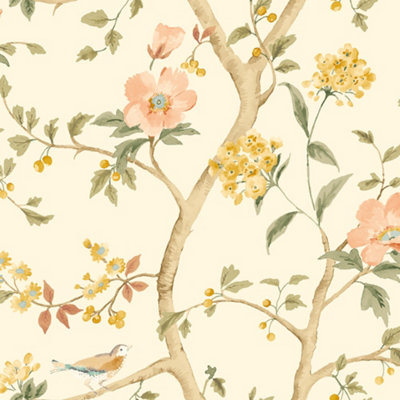 Hoopla Walls Bird Song - Autumn 10m Wallpaper