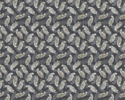 Hoopla Walls Black Feathers Smooth Matt Wallpaper