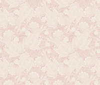 Hoopla Walls Blush Pink Paisley Smooth Matt Wallpaper