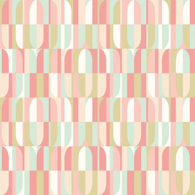 Hoopla Walls Building Blocks Coral Mix Smooth Matt Wallpaper