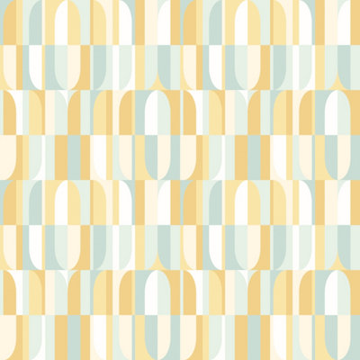 Hoopla Walls Building Blocks Mellow Yellow Smooth Matt Wallpaper