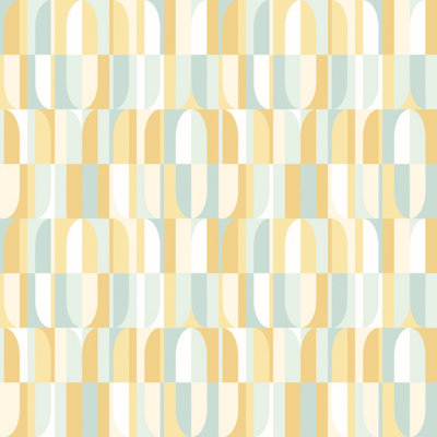 Hoopla Walls Building Blocks Mellow Yellow Smooth Matt Wallpaper