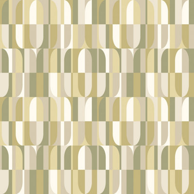 Hoopla Walls Building Blocks Olive Mix Smooth Matt Wallpaper