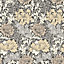 Hoopla Walls Chrysanthemum  Graphite Mix Smooth Matt Wallpaper