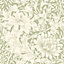 Hoopla Walls Chrysanthemum  Sage Green Smooth Matt Wallpaper