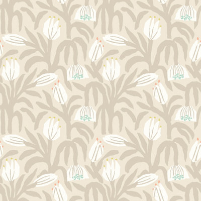 Hoopla Walls Chunky Flower Hazelwood Smooth Matt Wallpaper