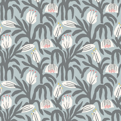 Hoopla Walls Chunky Flower Summer Shower Smooth Matt Wallpaper
