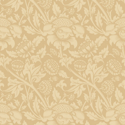 Hoopla Walls Damask Trail Gold Wallpaper