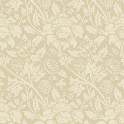 Hoopla Walls Damask Trail Hemp Wallpaper