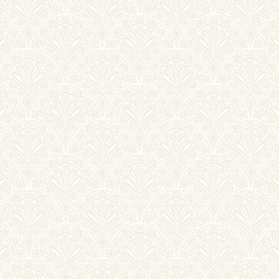 Hoopla Walls Ditsy Deco Fan Linen Wallpaper