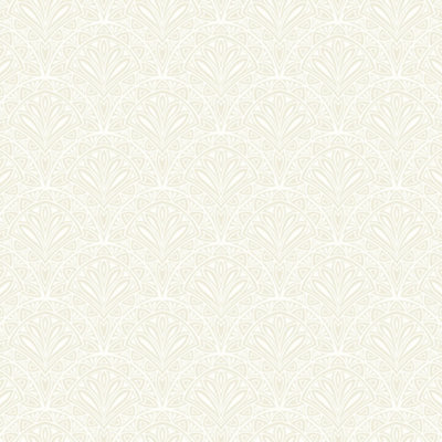 Hoopla Walls Ditsy Deco Fan Sage Wallpaper