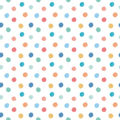 Hoopla Walls Dotty Teal Mix 10m Wallpaper