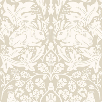 Hoopla Walls Forest Rabbit Natural Smooth Matt Wallpaper