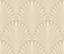 Hoopla Walls Gold Leaf Fan Gold Smooth Matt Wallpaper