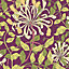Hoopla Walls Honeysuckle Leaf Trail Aubergine Smooth Matt Wallpaper