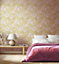 Hoopla Walls Honeysuckle Leaf Trail Soft Pink Smooth Matt Wallpaper