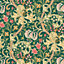 Hoopla Walls Lily Ogee Forest Green Smooth Matt Wallpaper