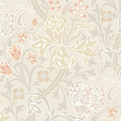 Hoopla Walls Lily Ogee Natural Stone Smooth Matt Wallpaper