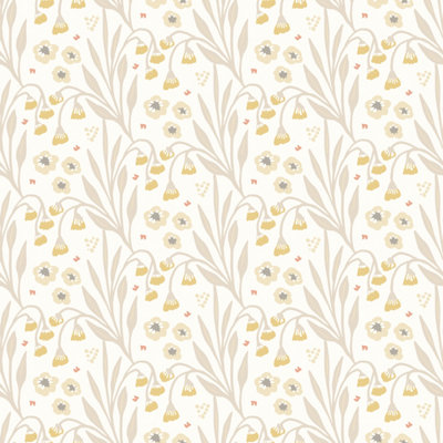 Hoopla Walls Meadow Stripe Ochre & Stone Smooth Matt Wallpaper