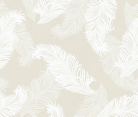 Hoopla Walls Natural Feathers Smooth Matt Wallpaper