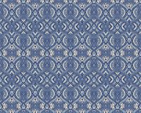Hoopla Walls Navy Blue Ogee Damask Smooth Matt Wallpaper