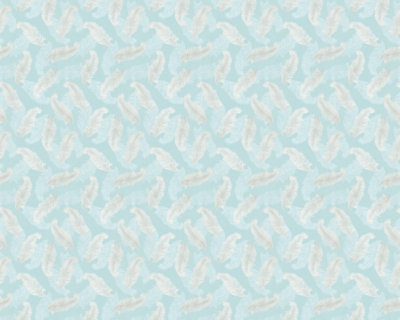 Hoopla Walls Pale Blue Feathers Smooth Matt Wallpaper