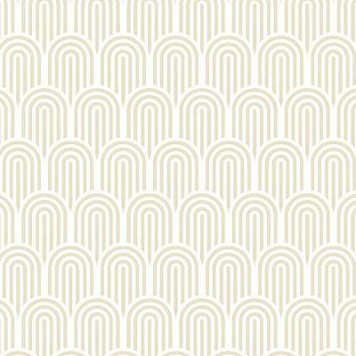 Hoopla Walls Retro Arch Cream Matt Smooth 10m Wallpaper