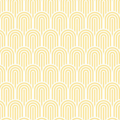 Hoopla Walls Retro Arch Yellow Matt Smooth 10m Wallpaper
