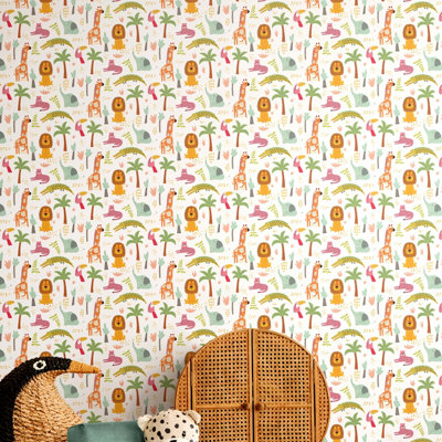 Hoopla Walls Safari Boogie Fruit Salad 10m Wallpaper