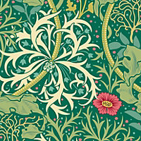 Hoopla Walls Seaweed Garden Emerald Smooth Matt Wallpaper