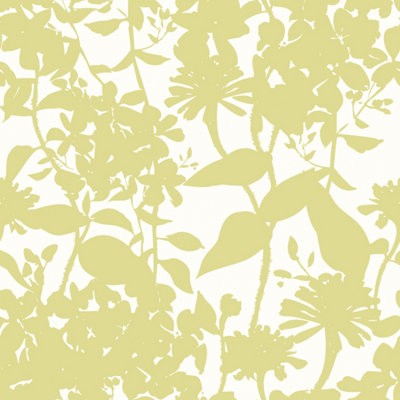 Hoopla Walls Summer Silhouette French Lime Smooth Matt Wallpaper