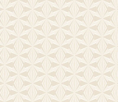 Hoopla Walls Sunray Diamond Beige 10m Wallpaper Matt Smooth