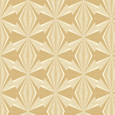 Hoopla Walls Sunray Diamond Gold Matt Smooth 10m Wallpaper